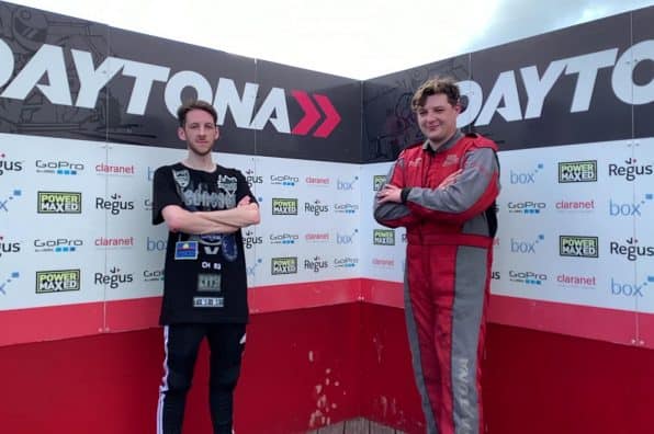 Sigala and John Newman go-karting at Daytona
