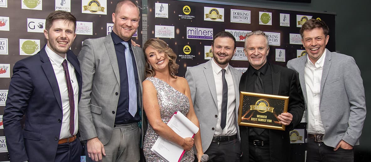 Daytona Sandown Park wins Best Family Fun at the 2024 Surrey Awards!